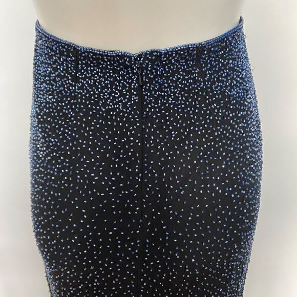 Scala Y2K Fully Beaded Silk Formal Dress Prom - Picture 13 of 15